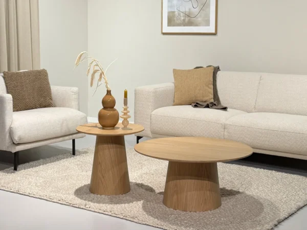 Salontafel Novero in Naturel 80 cm