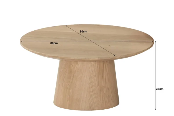 Salontafel Novero in Naturel 80 cm
