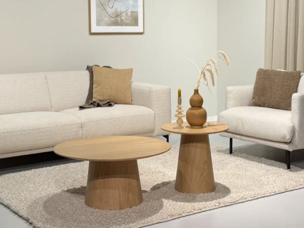 Salontafel Novero in Naturel en espresso Ø50cm