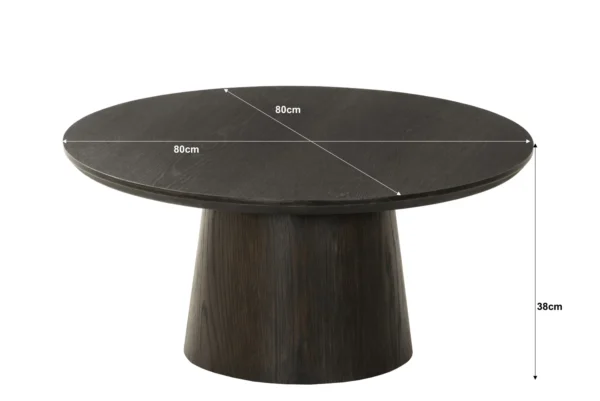 Salontafel Novero in espresso Ø80cm