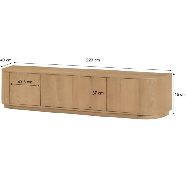 TV Meubel Novero Naturel 220 cm