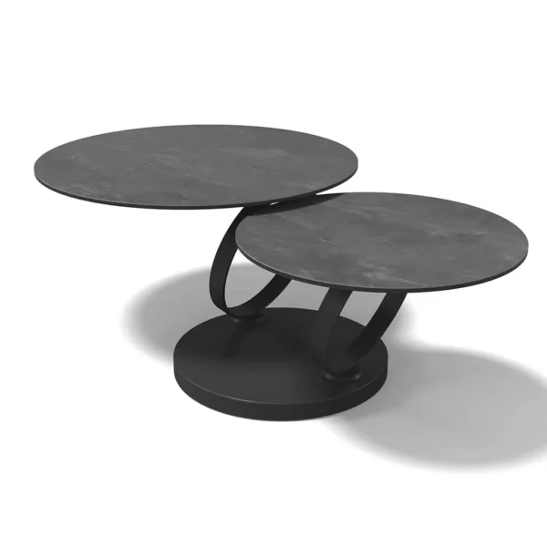 salontafel Ontake draaibaar Ø80 en Ø58 cm