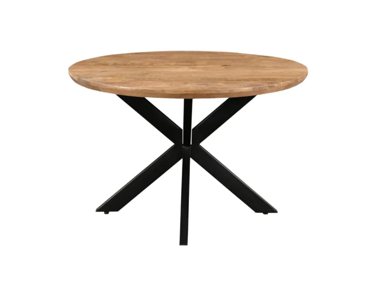 Eetkamertafel Jesper – Rond – Naturel, 120 x 120 x 76 cm
