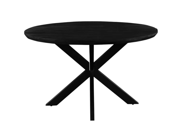 Eetkamertafel Jesper – Rond – Zwart, 130 x 130 x 76 cm