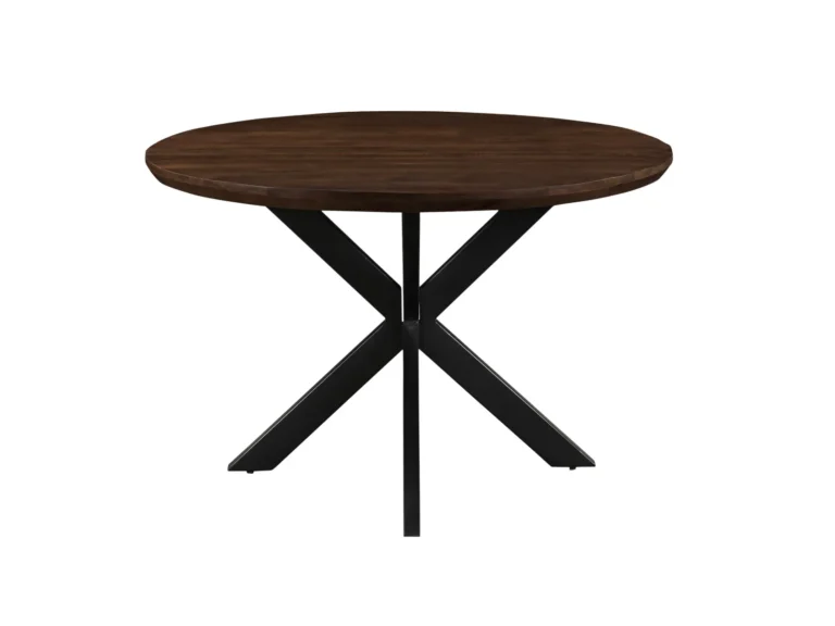 Eetkamertafel Jesper – Rond – Bruin, 130 x 130 x 76 cm
