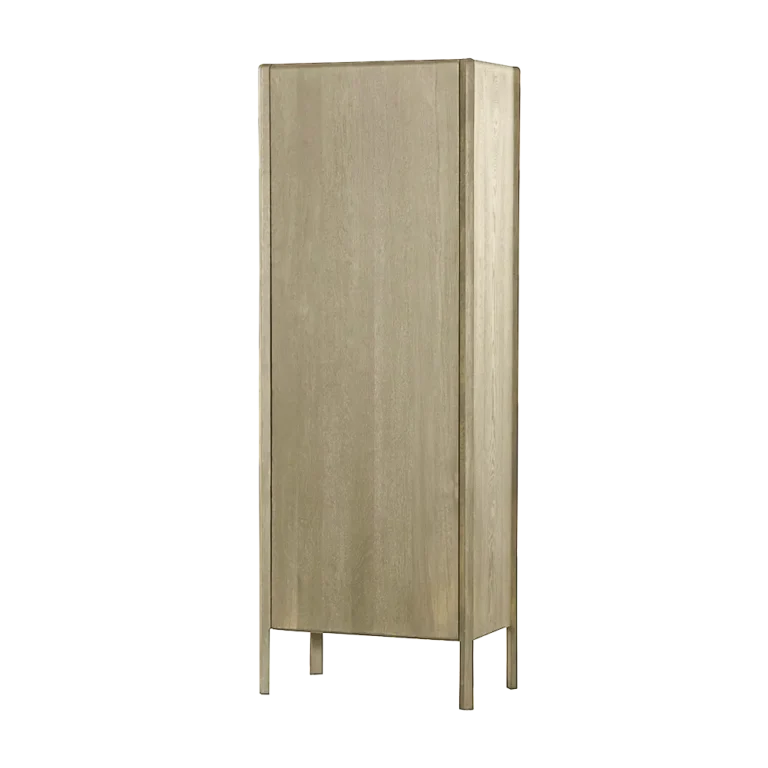 Opbergkast Amalfi – White wash, 70 x 42 x190 cm