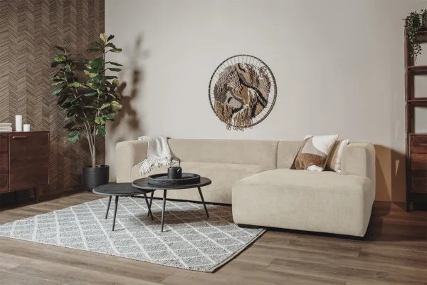 Glasgow 2,5 zits+chaise lounge enjoy 100 cream