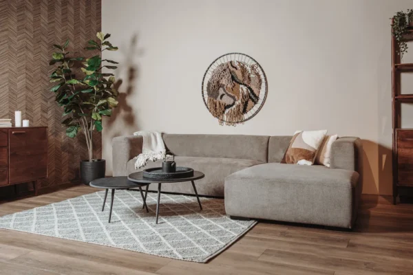 Glasgow 2,5 zits+chaise lounge enjoy 431 beige grey