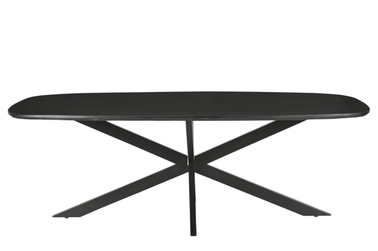 Eetkamertafel Jesper – Deens ovaal – Zwart, 210 x 110 x 76 cm