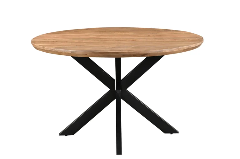 Eetkamertafel Jesper – Rond – Naturel, 130 x 130 x 76 cm