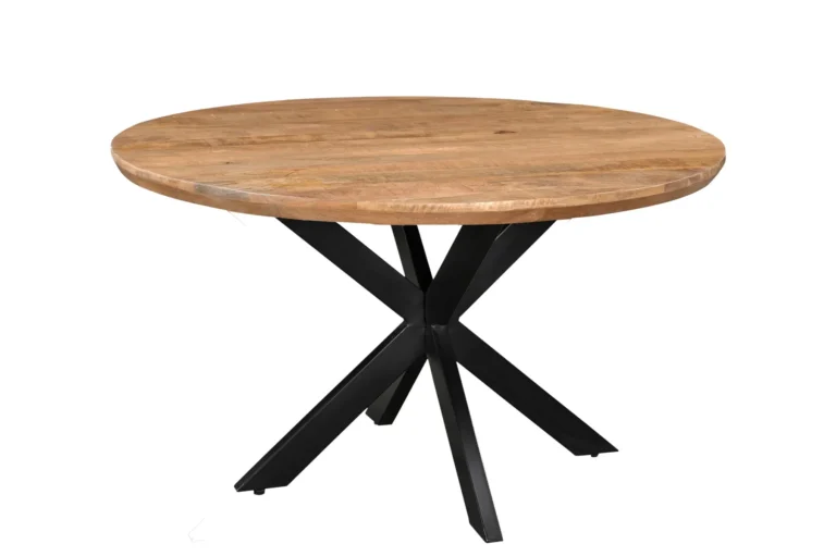 Eetkamertafel Jesper – Rond – Naturel, 140 x 140 x 76 cm