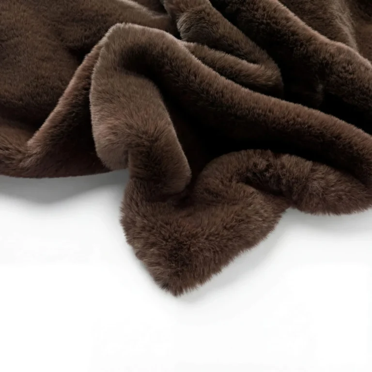 Plaid Zinzi – 140×180 cm – Bontlook – effen kleur – Chocolate Martini – bruin