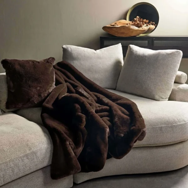 Plaid zinzi 140x180cm dutch decor chocolate martini brown