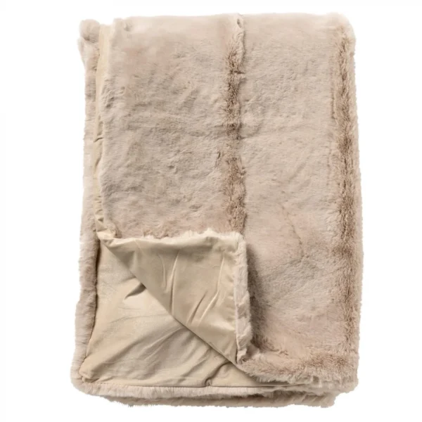 Plaid zinzi 140x180cm dutch decor pumice stone beige 1400x1400