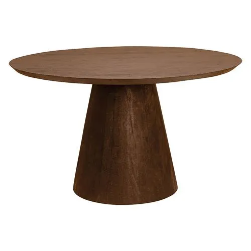 Eetkamertafel Premana – 130 x 130 x 77 (h) cm, Rond, Bruin