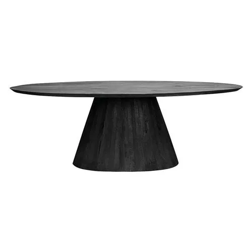 Eetkamertafel Premana – 260 x 120 x 77 (H) cm, Ovaal, Zwart