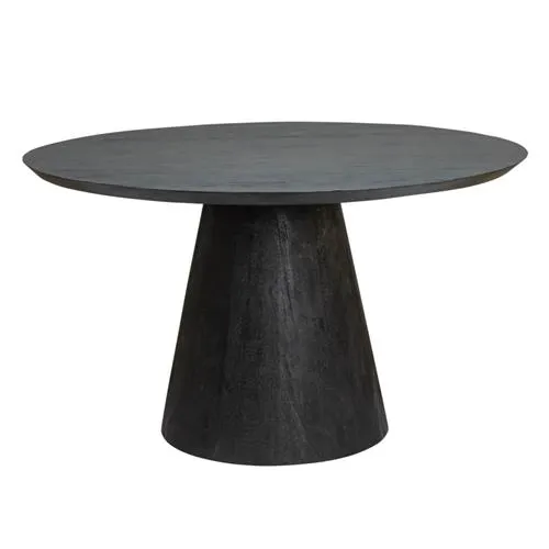 Eetkamertafel Premana – 130 x 130 x 77 (h) cm, Rond, Zwart