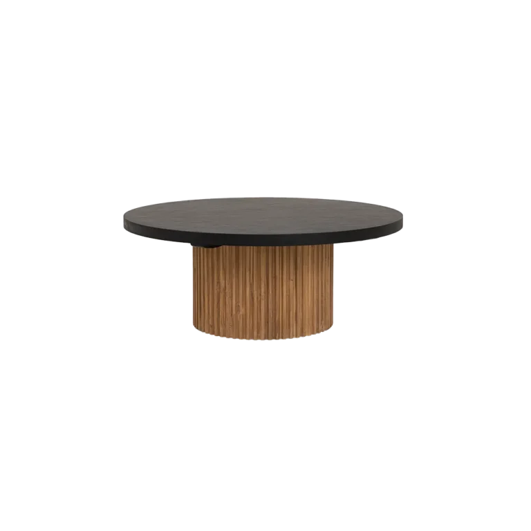Salontafel Palazzo rond – Rond, Ø 100 cm x 40 (h) cm, Naturel