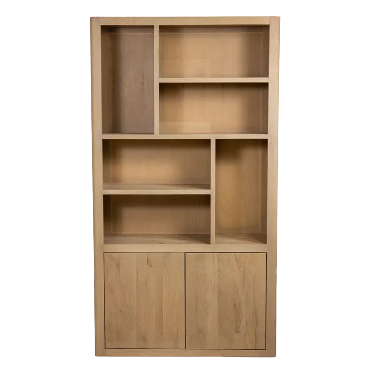 Boekenkast Tenna – Naturel, 120 x 45 x 220 cm