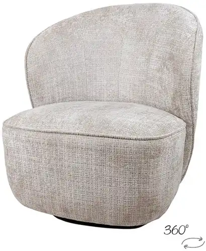 Fauteuil Avi draaibaar – Cremona Taupe