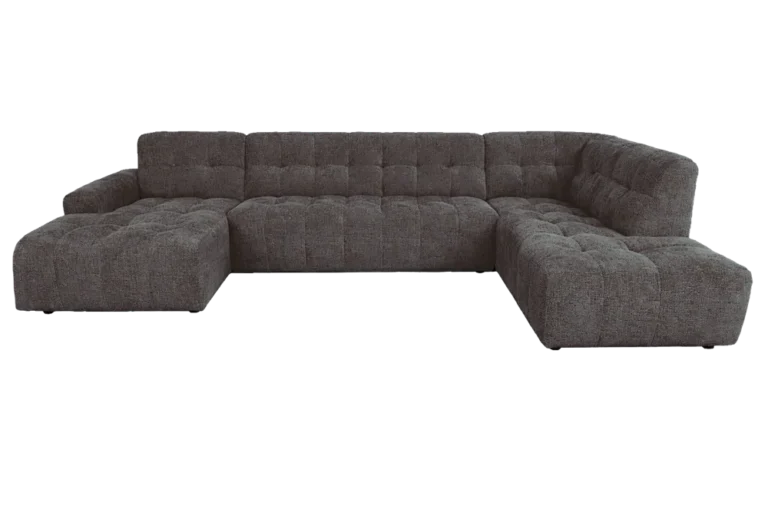 Loungebank Memphis – Memphis Chaise Rechts Ottoman Links, Haga 16 charcoal-Houtskool