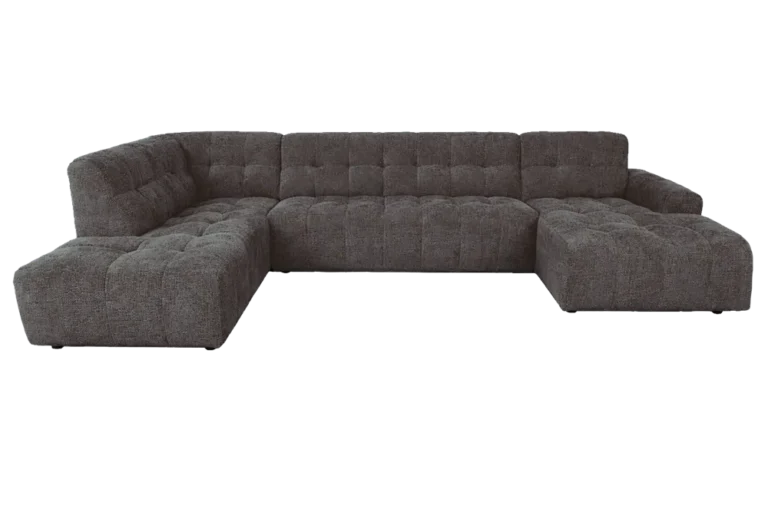 Loungebank Memphis – Memphis Chaise Links Ottoman Rechts, Haga 16 charcoal-Houtskool