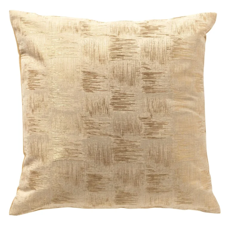 Sierkussen LAMAR 45×45 cm – Bleached Sand – beige, goud
