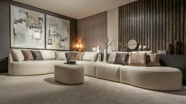 UrbanSofa Evi Hoekbank met Hocker in Manilva Nature