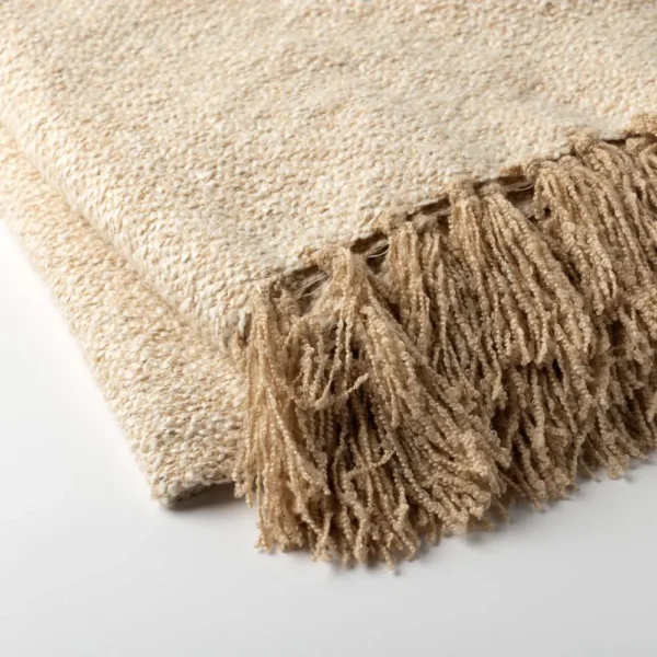 Plaid 140x180 cm dutch decor sally cream beige detail 1000x1000