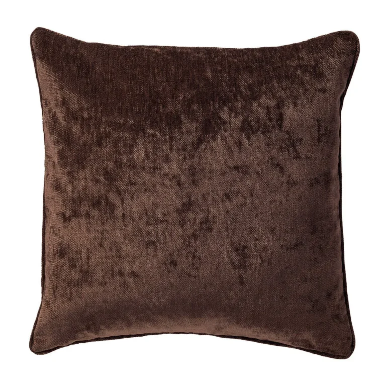 Sierkussen LEWY 45×45 cm glansvelours – Chocolate Martini – bruin
