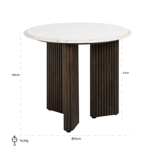 End table Mayfield brown 55Ø