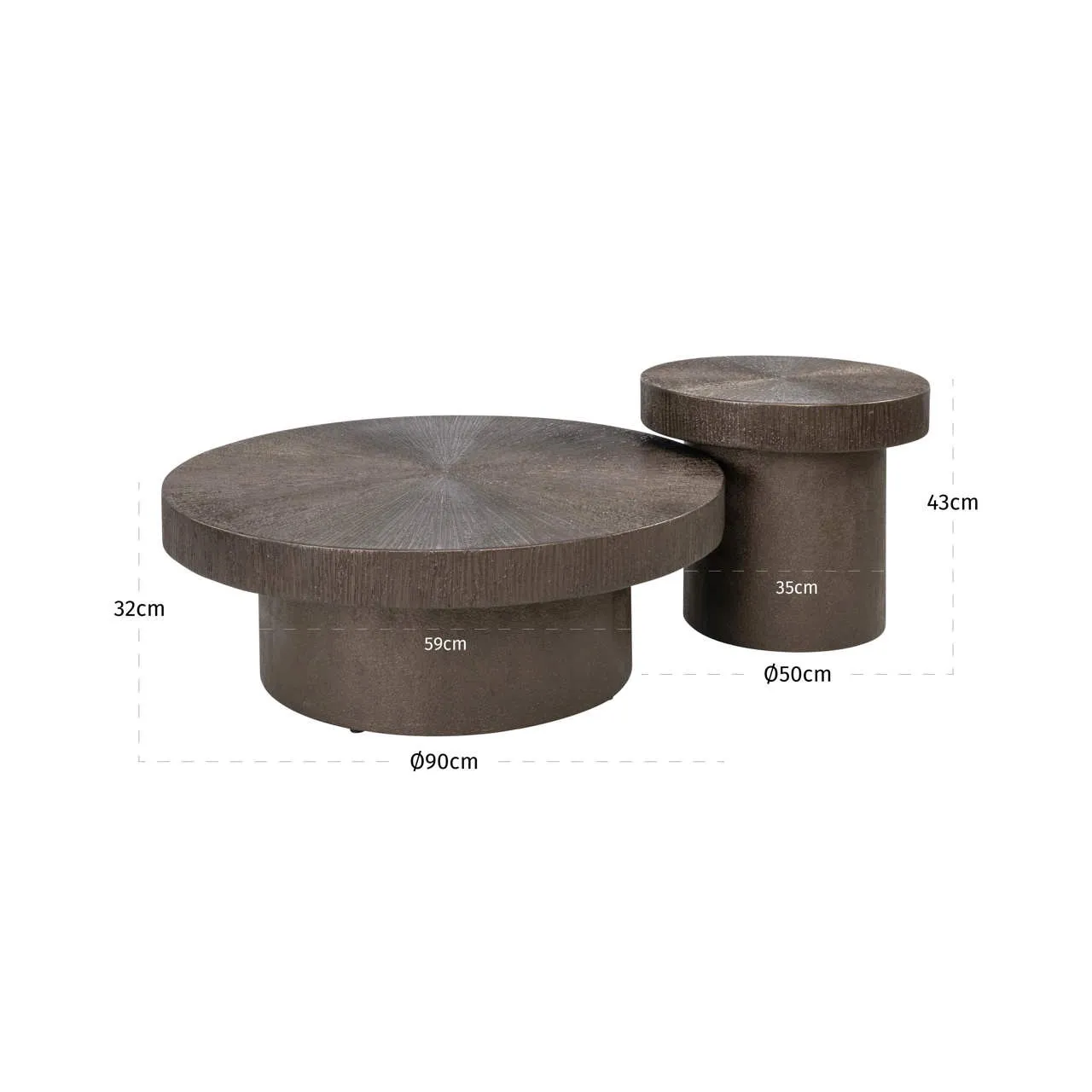 Coffee table Lindo Brunzae (Set of 2)