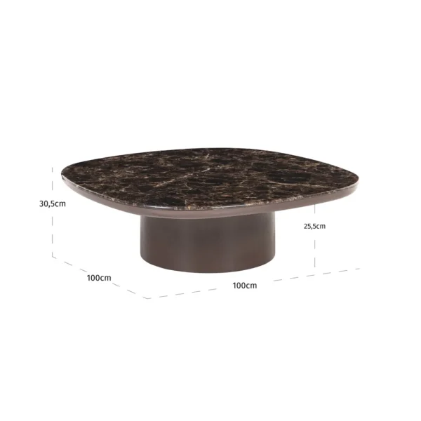 Coffee table Almundi chocolat brown2