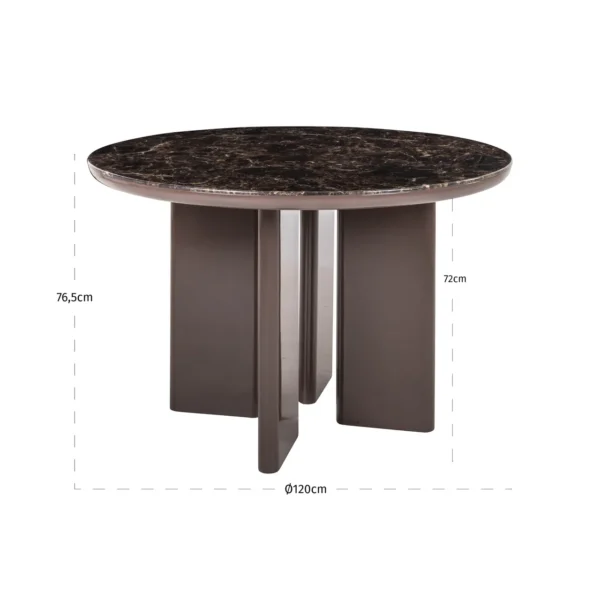 Dining table Almundi chocolat brown 120Ø4