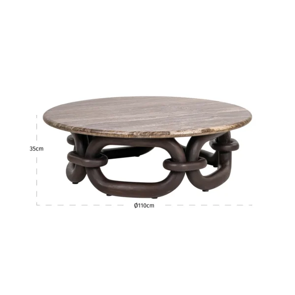 Salontafel Chainey ash brown