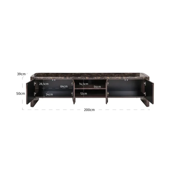 TV cabinet Almundi chocolat brown5