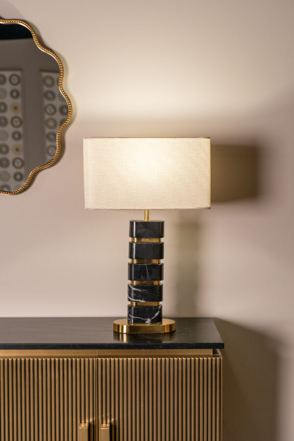 Tafellamp Levina black/gold