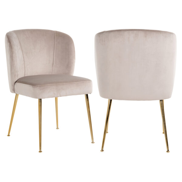 Eetkamerstoel Cannon khaki velvet