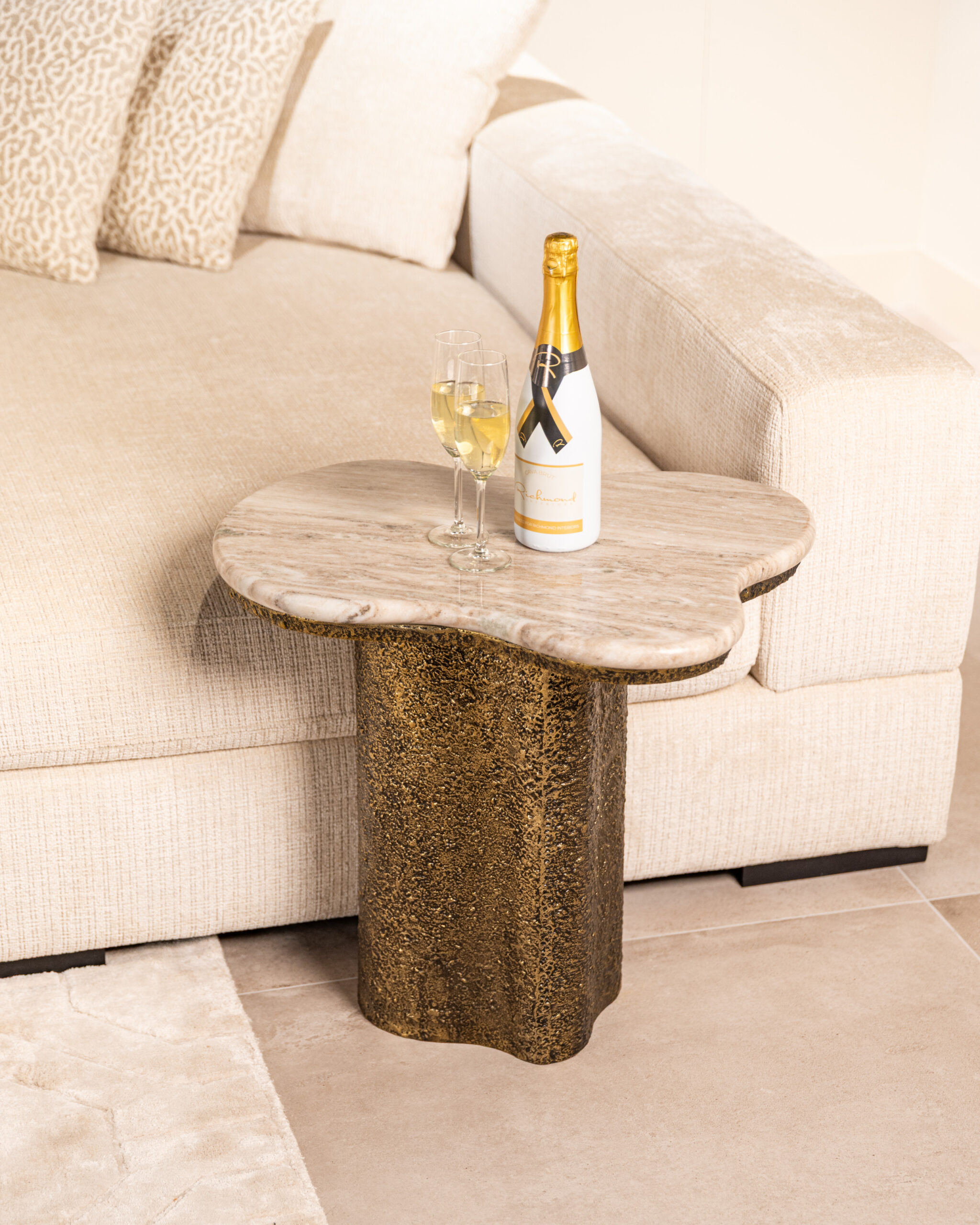 Bijzettafel Abandos brass antique - Afbeelding 5