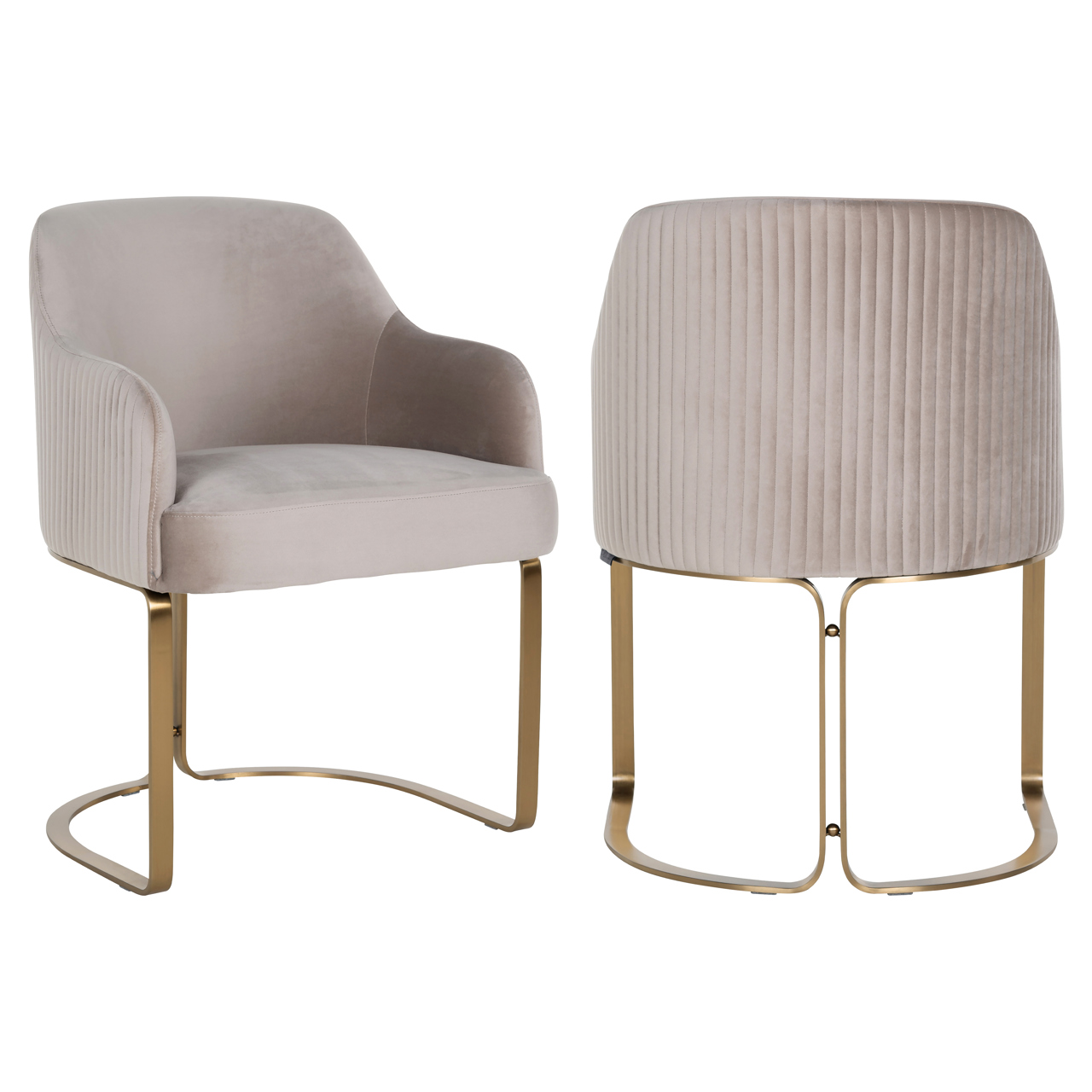Eetkamerstoel Hadley khaki velvet fire retardant