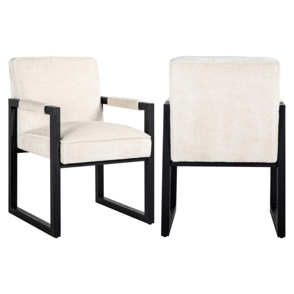 Eetkamerstoel Beck white chenille