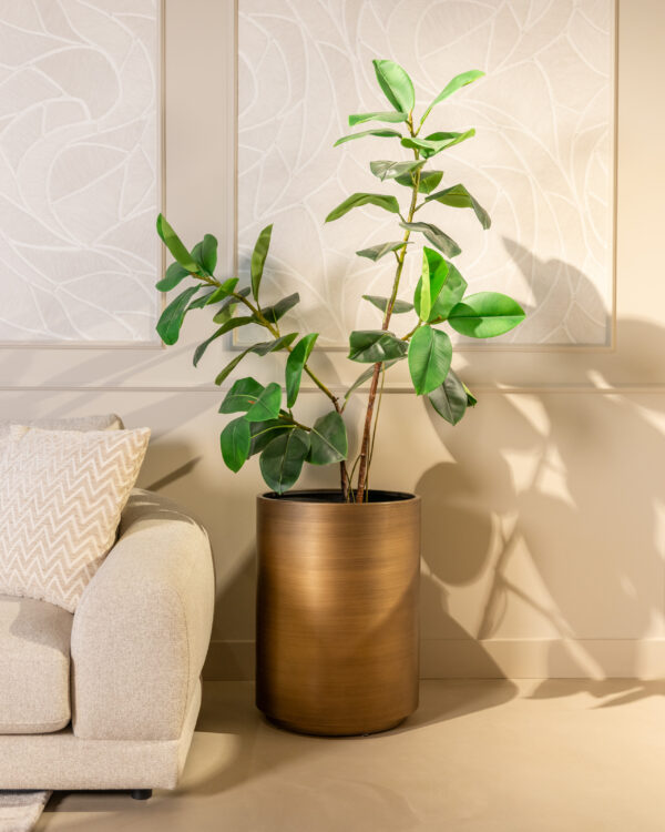 Plantenbak Dira brushed gold 45Ø