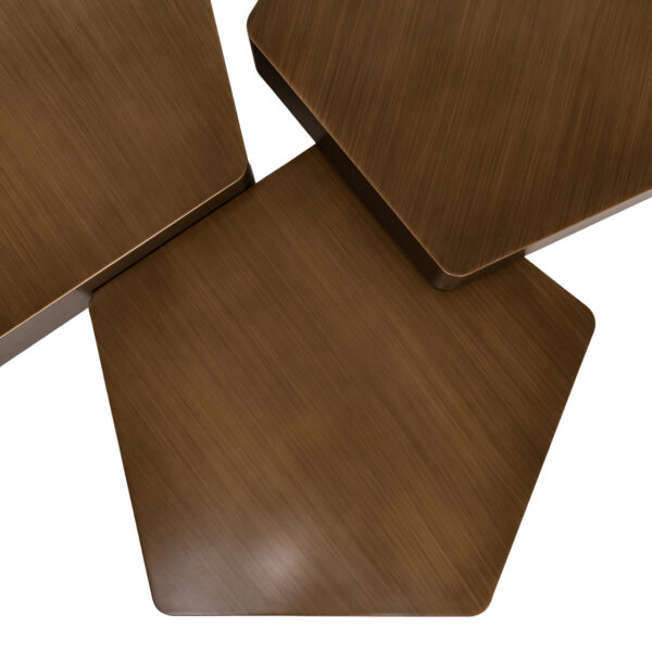 Salontafel Hexa brushed gold (Set of 3)