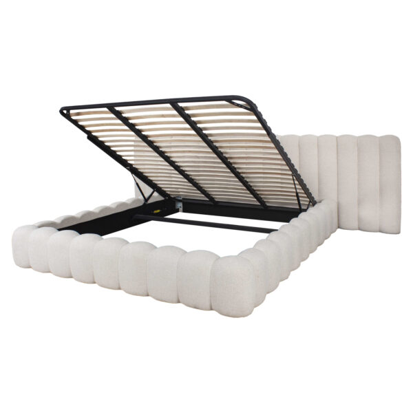 Bed Cupidon cream fancy 180x210 (mattress size (excl.)) with storage