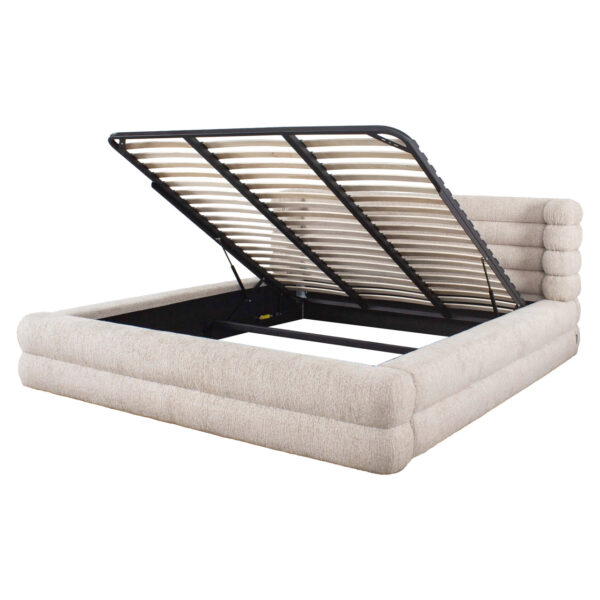 Bed Obidis natural linear 180x210 (mattress size (excl.) with storage