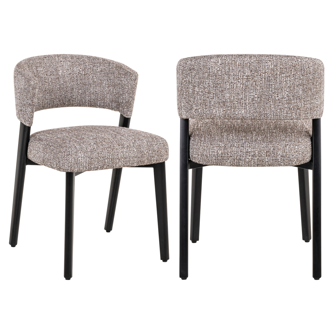 Eetkamerstoel Zeno earth tweed