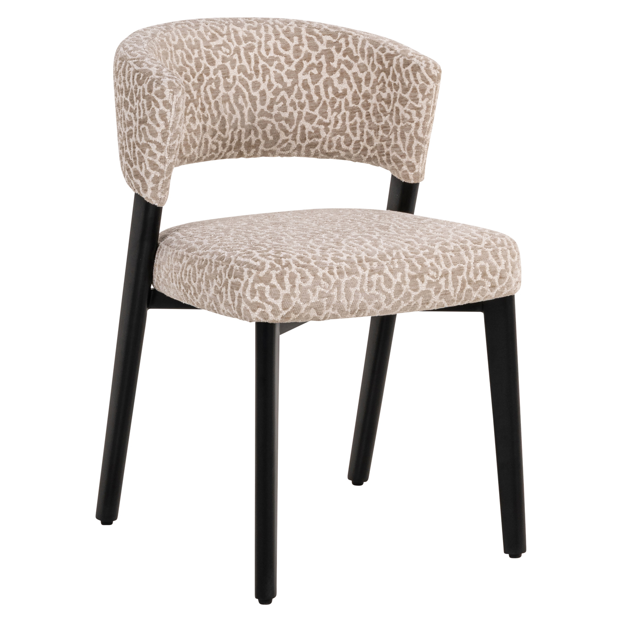Eetkamerstoel Zeno beige leopard - Afbeelding 2