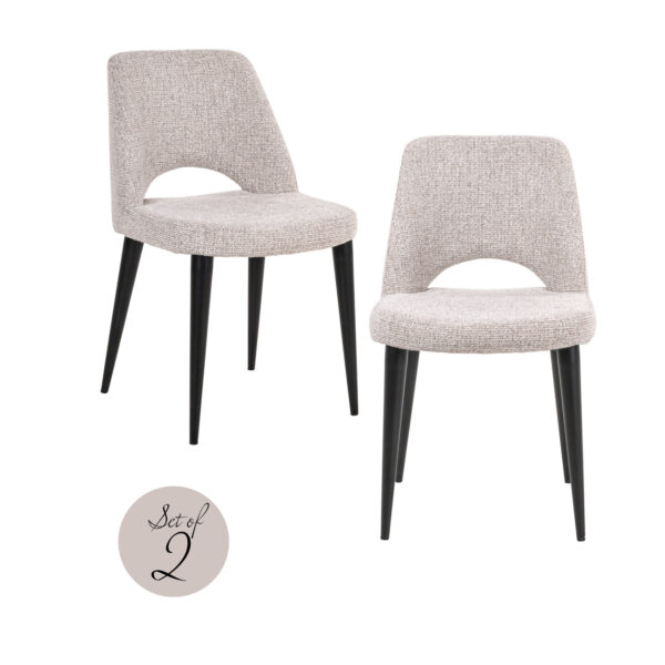 Eetkamerstoel Tabitha natural fancy fire retardant (Set of 2)