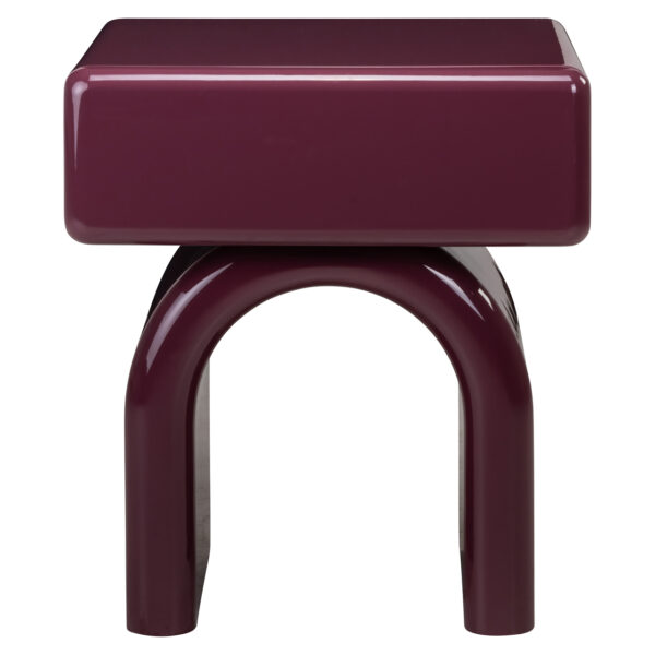 Nachtkastje Bennet burgundy 1-drawer