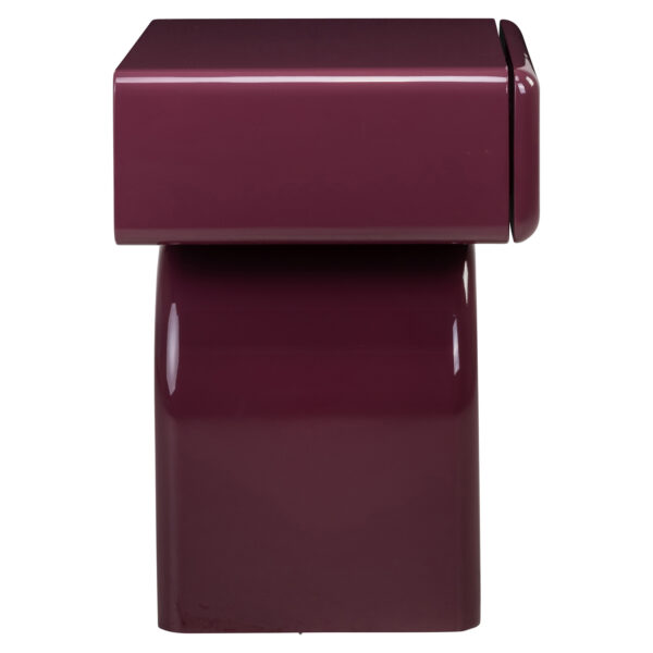 Nachtkastje Bennet burgundy 1-drawer